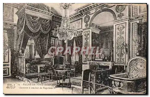 Cartes postales Palais de Fontainebleau Chambre a coucher de Napoleon Ier