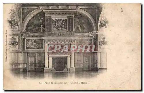 Cartes postales Palais de Fontainebleau Cheminee Henri II