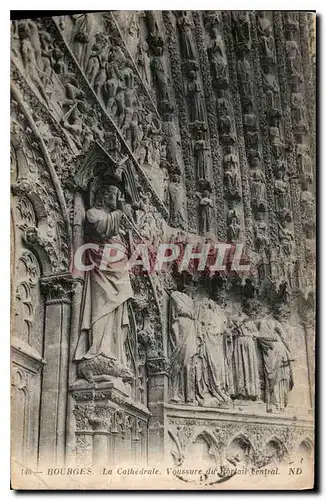 Ansichtskarte AK Bourges La Cathedrale Voussure du Portail Central