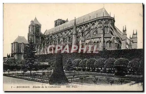 Ansichtskarte AK Bourges Abside de la Cathedrale