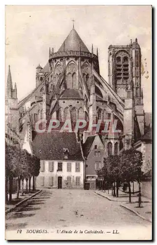 Ansichtskarte AK Bourges l'Abside de la Cathedrale