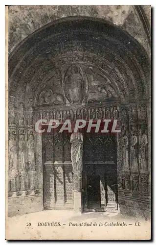 Cartes postales Bourges Portail Sud de la Cathedrale