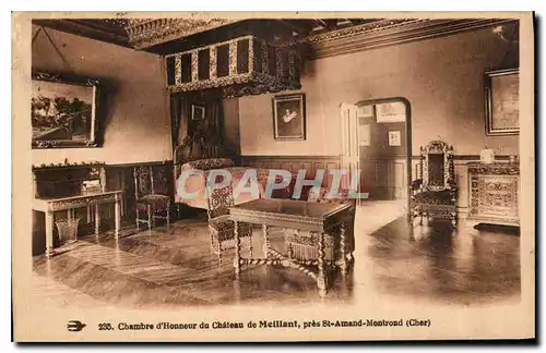 Ansichtskarte AK Chambre d'Honneur du Chateau de Meillant pres St Amand Montrond Cher