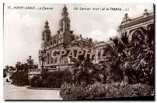 Cartes postales Monte Carlo le Casino et le Theatre