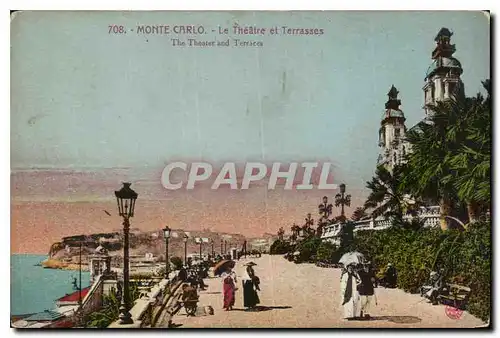 Cartes postales Monte Carlo le Theatre et Terrasse