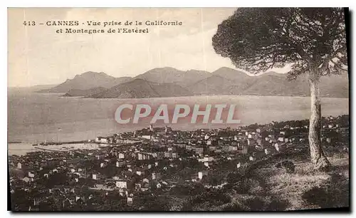 Ansichtskarte AK Cannes vue prise de la Californie et Montagnes de l'Esterel