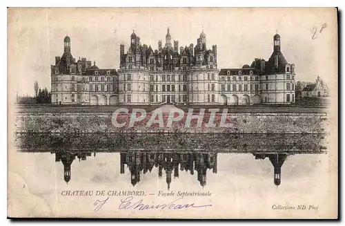 Cartes postales Chateau de Chambord Facade Septentrionale