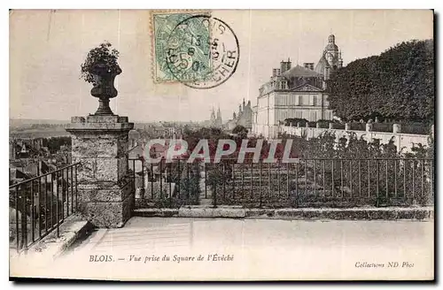 Cartes postales Blois vue prise du Square de l'Eveche