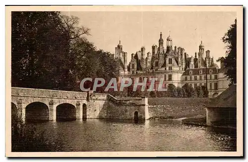 Cartes postales Chambord Loire et Cher le Pont sur le Cosson et le Chateau