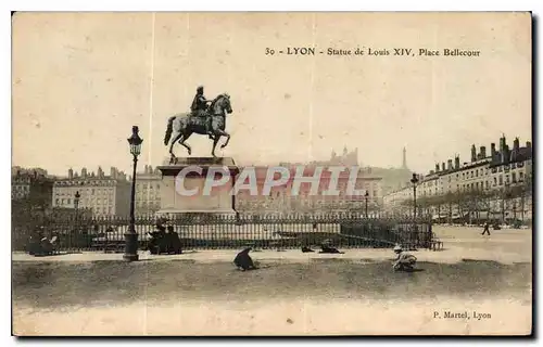 Cartes postales Lyon Statue de Louis XIV Place Bellecour