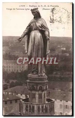 Cartes postales Lyon Basilique de N D de Fourvriere Vierge de l'ancienne eglise