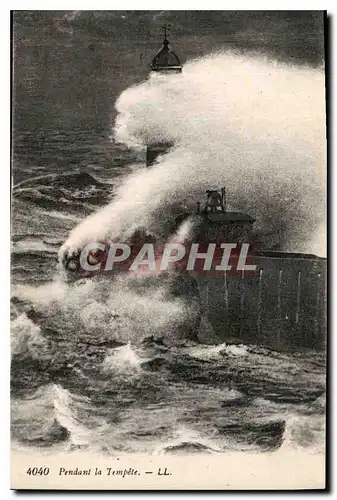 Ansichtskarte AK Pendant la Tempete Phare