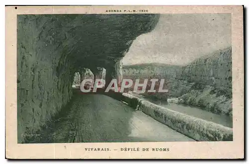 Cartes postales Vivarais Defile de Ruoms Agenda PLN 1924