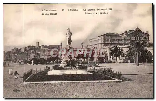 Ansichtskarte AK Cote d'Azur Cannes la Statue Edouard VII