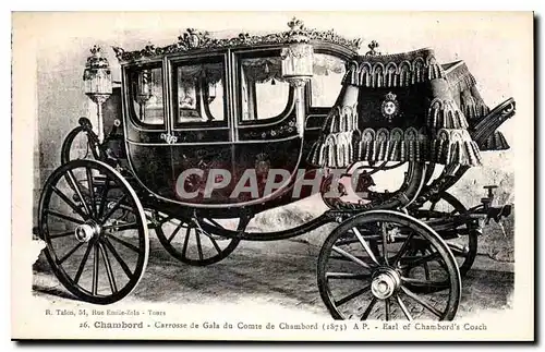 Ansichtskarte AK Chambord Carrosse de Gala du Comte de Chambord 1873