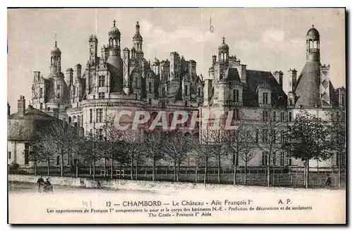 Ansichtskarte AK Chambord le Chateau Aile Francois Ier les appartements de Francois Ier comprenaient la cour et l