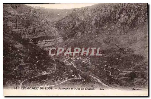 Cartes postales Les Gorges du Loup Panorama et le Pic du Cheiron