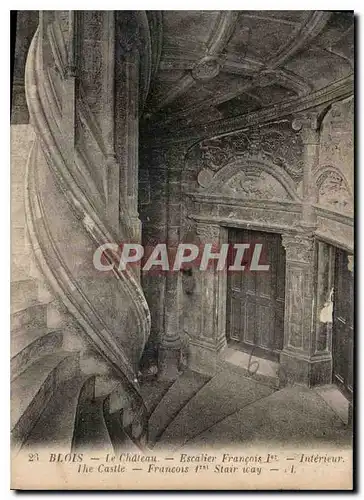 Cartes postales Blois le Chateau Escalier Francois Ier Interieur