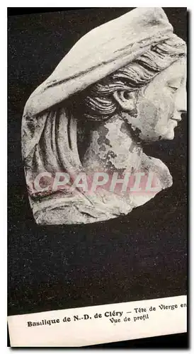Cartes postales Basilique de N D de Clery Tete de Vierge vue de profil