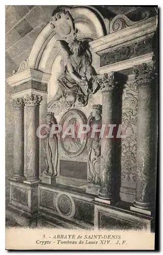 Cartes postales Abbaye de Saint Denis Crypte Tombeau de Louis XIV