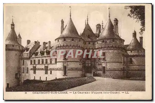 Cartes postales Chaumont sur Loire le Chateau Facade Sud Ouest