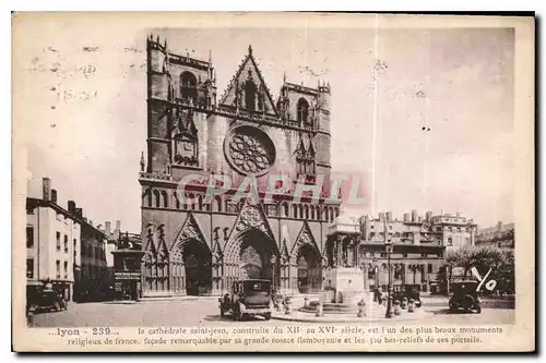 Cartes postales Lyon la Cathedrale Saint jean Construite du XII au XVI siecle est l'un des plus beaux monuments