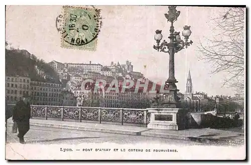 Cartes postales Lyon Pont d'Ainay et le Coteau de Fourvriere