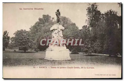 Cartes postales Nancy Statue du Peintre Claude Gellee dit le Lorrain