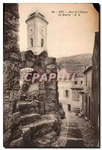 Cartes postales Eze Rue de l'eglise la Mairie