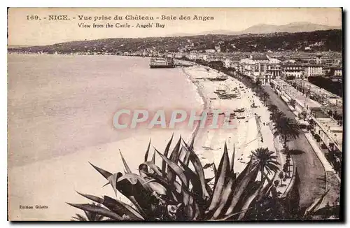 Cartes postales Nice vue prise du Chateau Baie des Anges