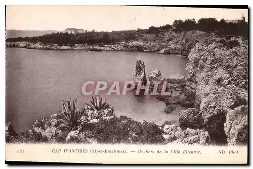 Cartes postales Cap d'Antibes Alpes Maritimes rochers de la Villa Eilenroc