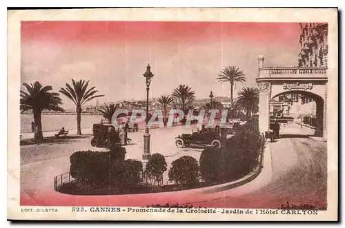 Ansichtskarte AK Cannes Promenade de la Croisette Jardin de l'Hotel Carlton