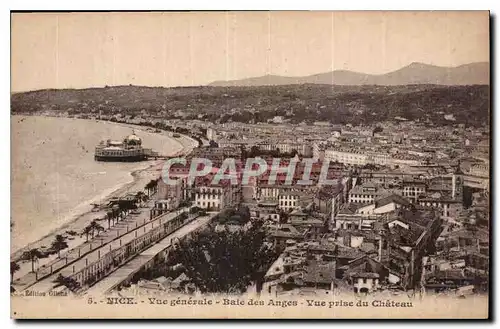 Cartes postales Nice vue generale Baie des Anges vue prise du Chateau