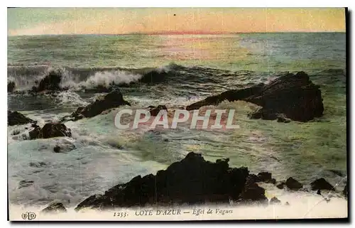 Cartes postales Cote d'Azur Effet de Vagues