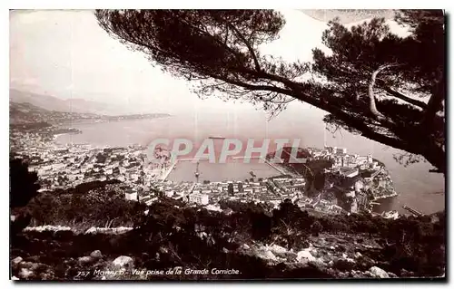 Cartes postales Monaco vue prise de la Grande Corniche