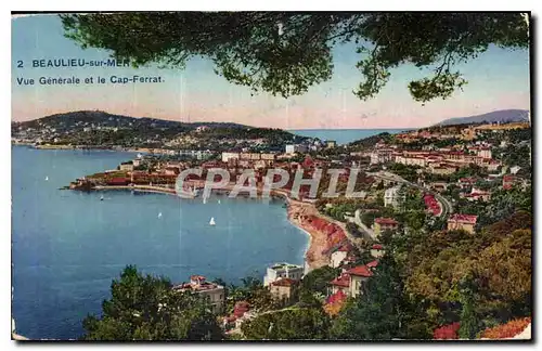 Cartes postales Beaulieu sur Mer vue generale et le Cap Ferrat