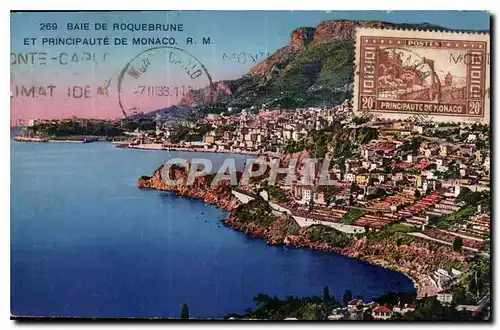 Ansichtskarte AK Baie de Roquebrune et principaute de Monaco