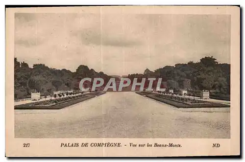 Cartes postales Palais de Compiegne vue sur les Beaux Monts