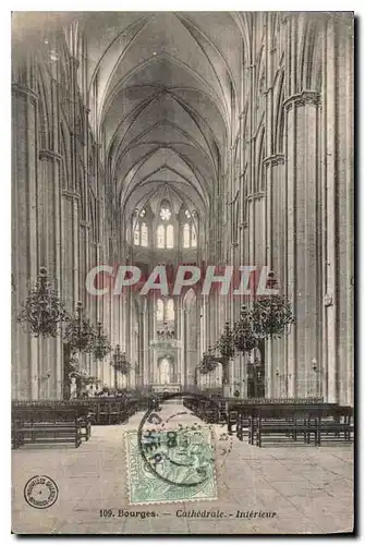 Cartes postales Bourges Cathedrale interieur