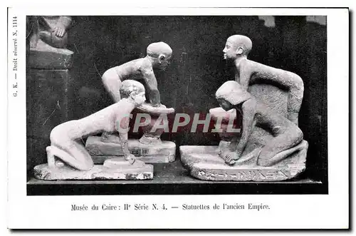 Cartes postales Musee du Caire Statuettes de l'ancien Empire