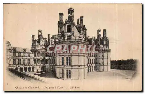 Ansichtskarte AK Chateau de Chambord vue prise a l'Ouest