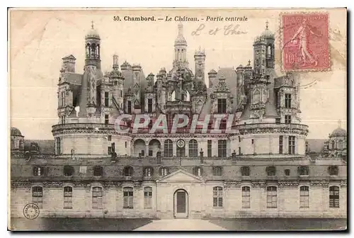 Cartes postales Chambord le Chateau Partie centrale