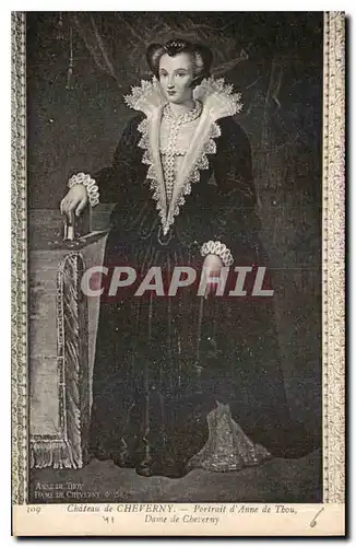 Cartes postales Chateau de Cheverny Portrait d'Anne de Thou Dame de Cheverny