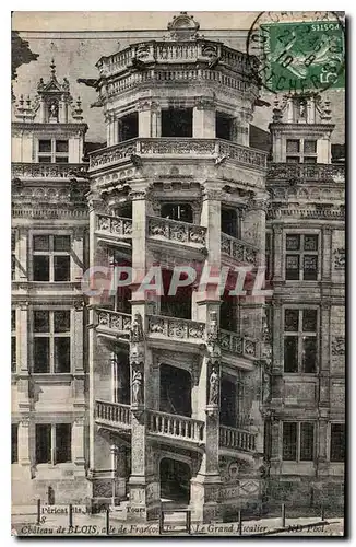 Ansichtskarte AK Chateau de Blois Aile de Francois Ier le Grand Escalier