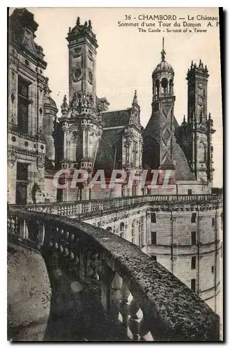 Cartes postales Chambord le Chateau Sommet d'une Tour du Donjon