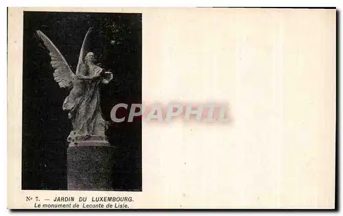 Cartes postales Jardin du Luxembourg le Monument de Leconte de Lisle
