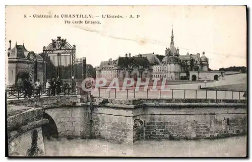 Cartes postales Chateau de Chantilly l'Entree