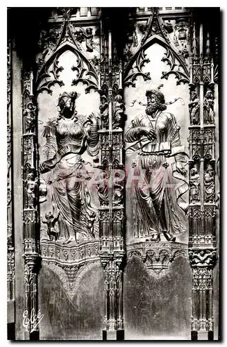 Ansichtskarte AK Auch Gers la Cathedrale details de stalles la Charite et le Voyant
