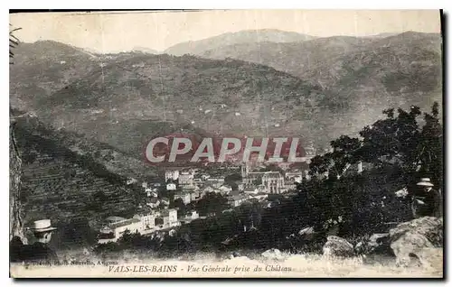 Cartes postales Vals les Bains vue generale prise du Chateau