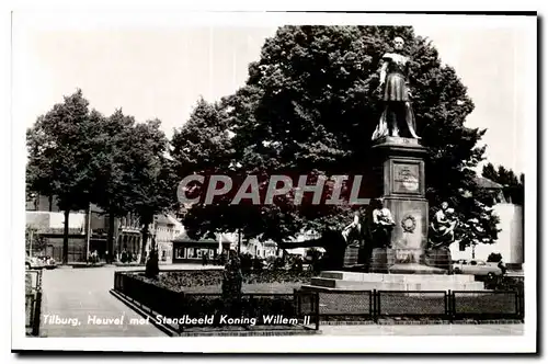 Cartes postales Tilburg Heuvel mit Standbeeld Koning Willem II